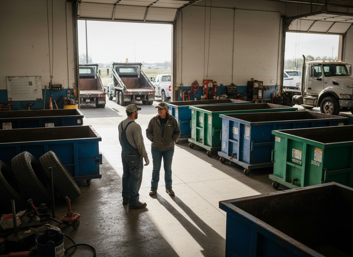 The Dope Dumpster Rental Mountain Home team at work in Mountain Home